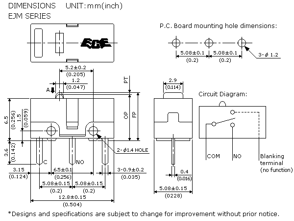 EJM Micro Switch ECE