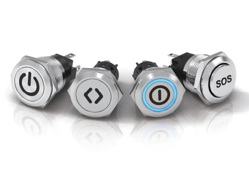 Strömbrytare serie 82 gravering belyst led EAO